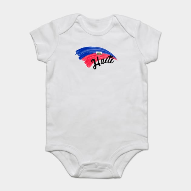 Haiti flag Baby Bodysuit by SerenityByAlex